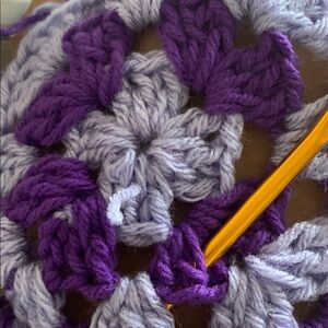 Purple and Lavender Crochet Piece